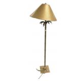 tropical gold gilt metal tole floor lamp
