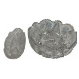 Cut Glass Bowl and Dish