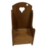 Heart Carved Doll Chair