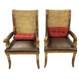Pair of Hooker Furniture Neoclassical Style Arm Ch