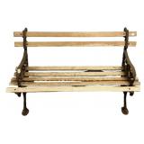 Outdoor Wood and Metal Bench 47"w
