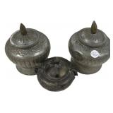 Middle Eastern Embossed jars and Chinese Incense B