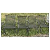 Four Wrought Iron Patio Chairs