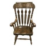 Stenciled Tavern Pine Rocker 20th Century
