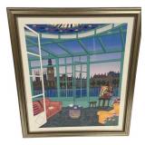 Fanch Ledan Veranda Matisse Signed Serigraph on Pa