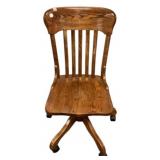 Oak Desk Rolling Chair
