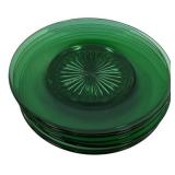 8 Green 8" Glass Plates