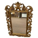 30"h., 18"w Hollywood Regency style wall mirror