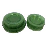 Green Depression Glass Plates