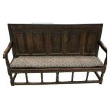 18th Century English Jacobean Settee 45"h., 73"w