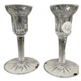 Pair of 6" Waterford Carina Eileen Candle Holders