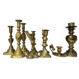 Colonial Style Brass Candle Holders