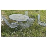Wrought Iron Table and Four Chair Patio Set