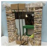 Linon Rolled Folded Paper Mirror 30"h., 25"w