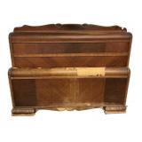 Waterfall Depression Full 55" Walnut Bed