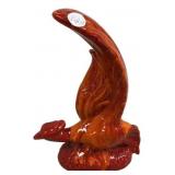 12" Bird Red Ceramic