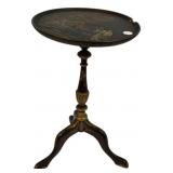 Queen Anne style chinoiserie Round Table 21"h