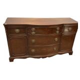 VTG Duncan Phyfe Serpentine Mahogany Buffet 34"h.