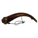 Nice VTG Steer Gun Powder Horn 16"
