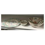 Chinese Famille Bowls and Plate