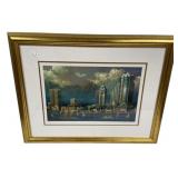 Alexander Chen Aloha Tower Serigraph 23"h., 28"w