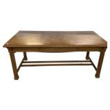 Oak Library parquet Top Desk 29"h., 71"L, 36"w