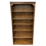 Oak Bookcase 74"h., 36"w