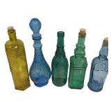 5 Colorful Glass Decanters