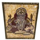 24"h., 19"w Hindu deity Lord Ganesha Painting on