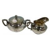 14.385 ozt British Sterling Creamer and Sugar