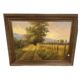 Signed Large Landscape Painting 39" x 49"