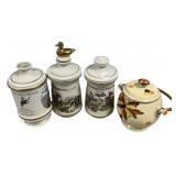 MJ Hummel porcelain spice jars