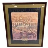 Kentucky Derby Framed Poster 37"h., 30"w