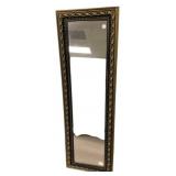 50"h., 16"w Gardner Glass Antoinette Black Recta