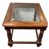 20"h, 22"w Glass Top Side Table