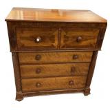 19th Century American Empire Mahogany Dresser 46"