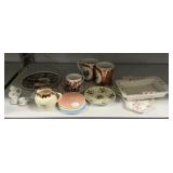 Porcelain Plates, Mugs, Platter