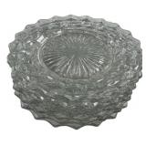 Eight 9 1/2" Fostoria American Clear Plates