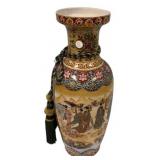 Satsuma Hand painted Porcelain Vase 24"h