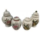 Four Japan Porcelain Ginger Jars