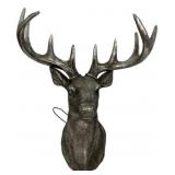 21" Silver Resin Deer Mount