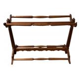 1980s Hand Crafted Quilt Rack 30"h, 42"w