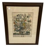 29"h., 21"w October Botanical Print