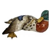 Hand Painted Ceramic Duck 10"