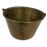 VTG Brass Kettle Bucket 8"h