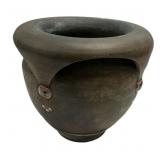 Signed studio pottery vessel made using the Raku c