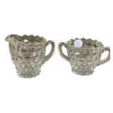 Fostoria American Clear Creamer and Sugar