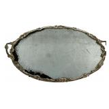 15" Floral Metal Vanity Plateau Mirror