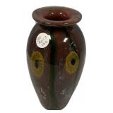 Signed Robert Eickholt Sunflower art glass paperwe