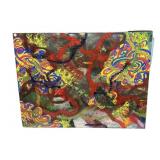 Signed Semore Abstract Painting on Canvas 36"h.,